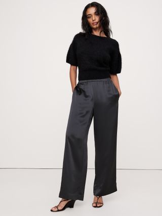 Banana Republic, Pull-On Wide-Leg Silk Pant