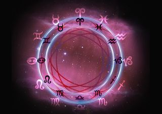 The horoscope wheel - stock illustration