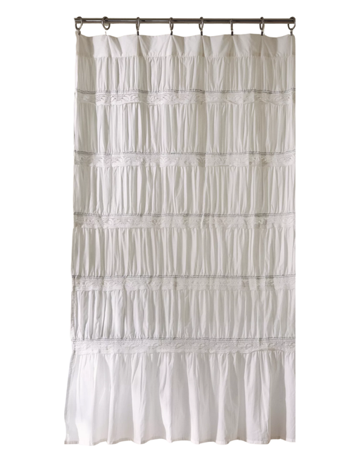 Textured Cotton Shower Curtain