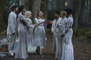 Chilling Adventures of Sabrina coven in the woods