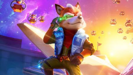 Fox McCloud on the new promotional poster for The Super Mario Galaxy Movie