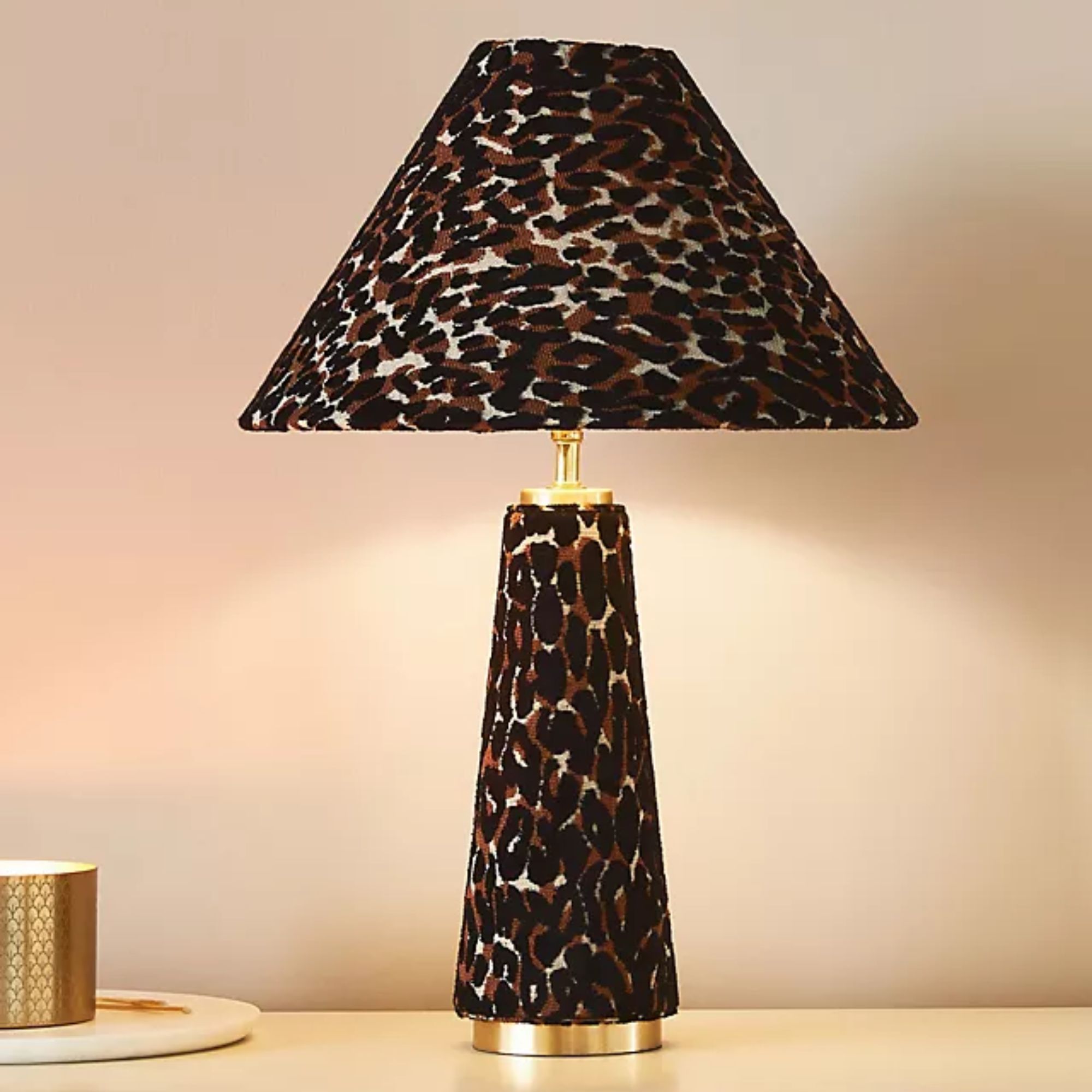 anthropologie leopard lamp