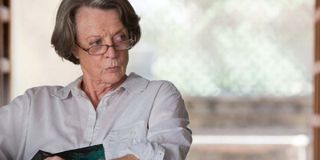 Maggie Smith in The Best Exotic Marigold Hotel.