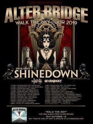 Alter Bridge 2019 tour poster