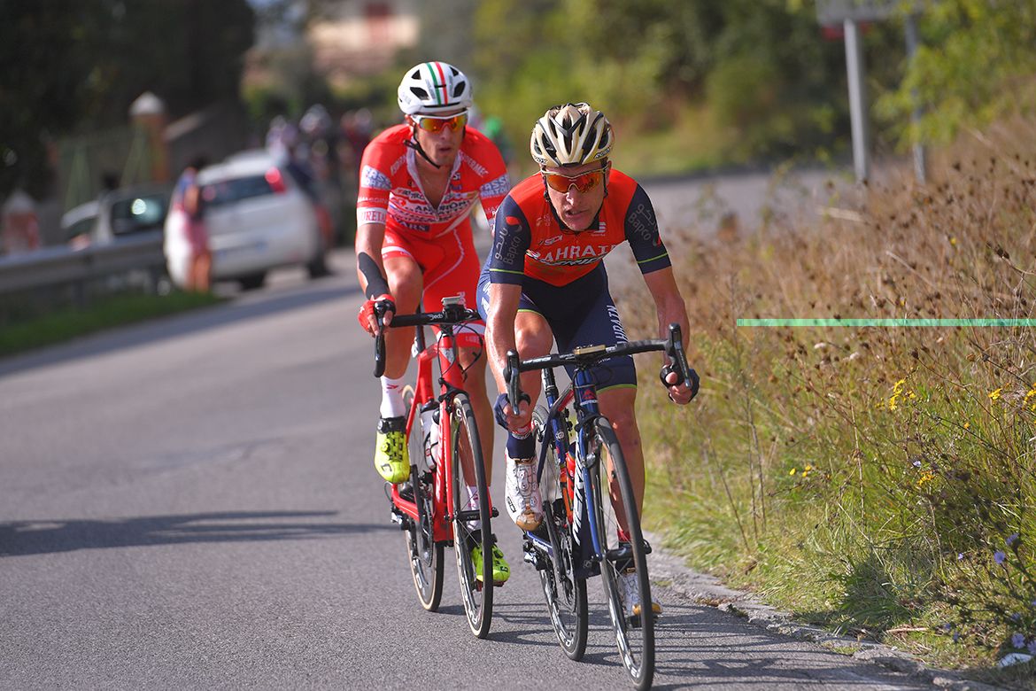 Enrico Gasparotto on the move with Francesco Gavazzi