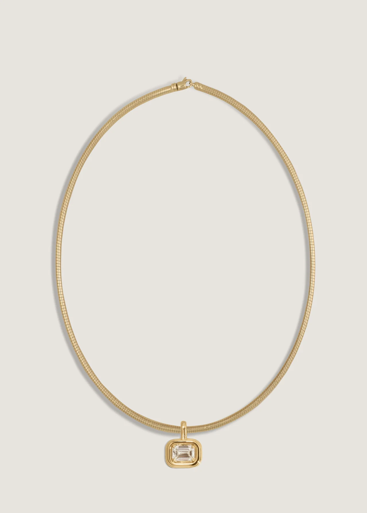 Kinn, Margot Pendant Emerald Cut Diamond Necklace