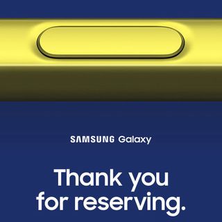 The confirmation email we received after reserving a Galaxy Note 9
