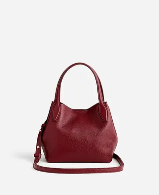 madewell, The Mini Shopper Tote en piel granulada suave