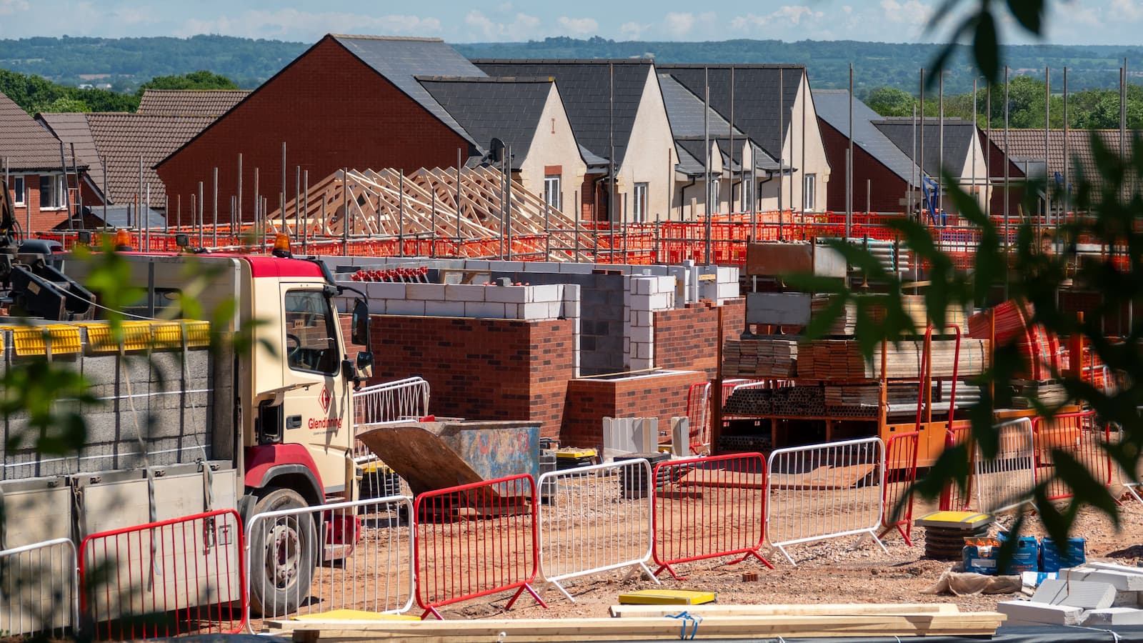 Construction continues on new houses that have been constructed on what was previously also agricultural land