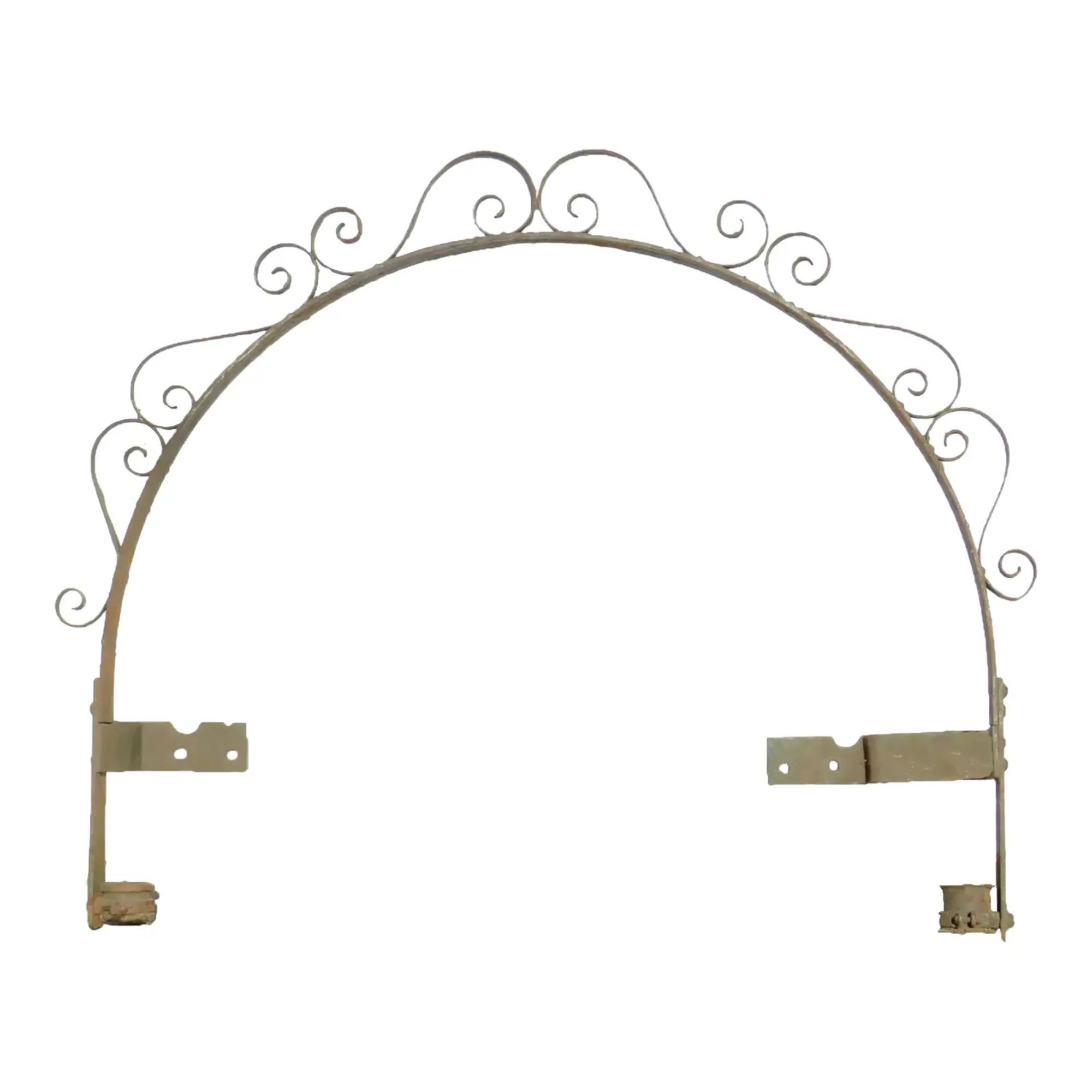 Antique French Iron Garden Arch Element