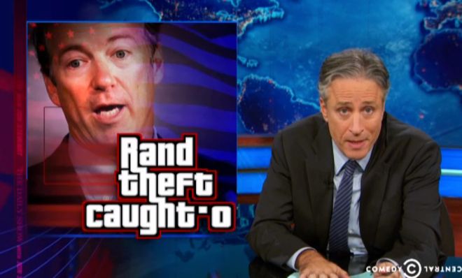 Jon Stewart versus Rand Paul