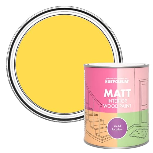 Rust-Oleum Yellow Interior Wood Paint in Matt Finish - Lemon Sorbet 750ml