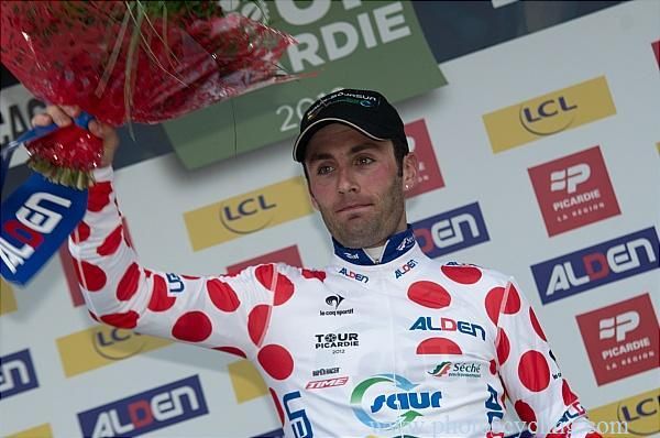 Mountains classification leader Jonathan Hivert (Saur-Sojasun)