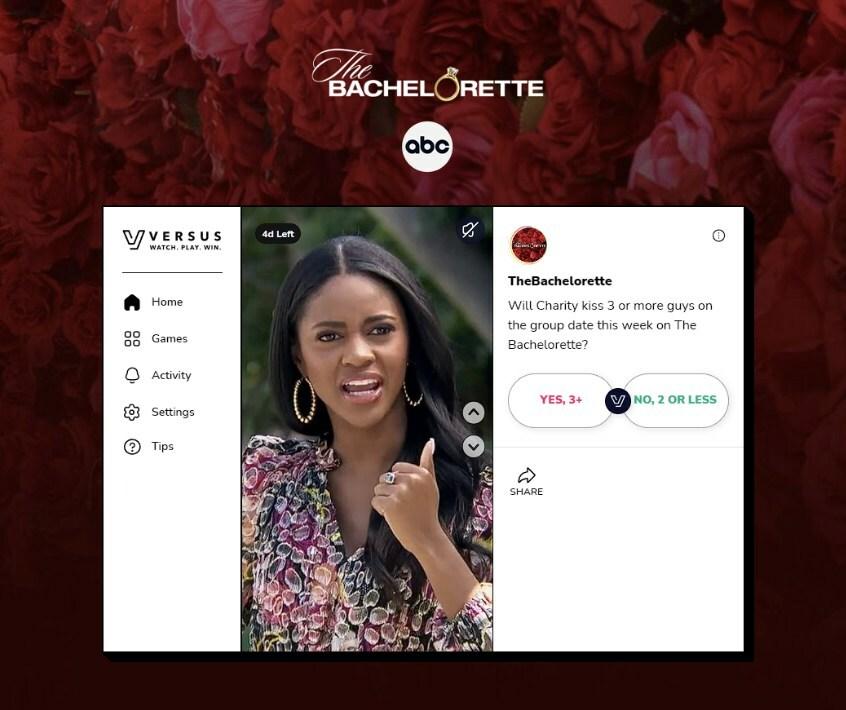 shot of gamified content for ABC&#039;s The Bachelorette