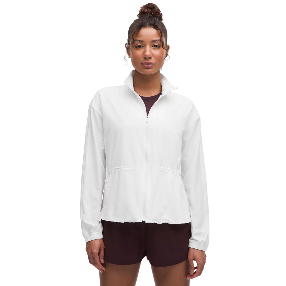 UV-Protective Cinch-Waist Running Jacket