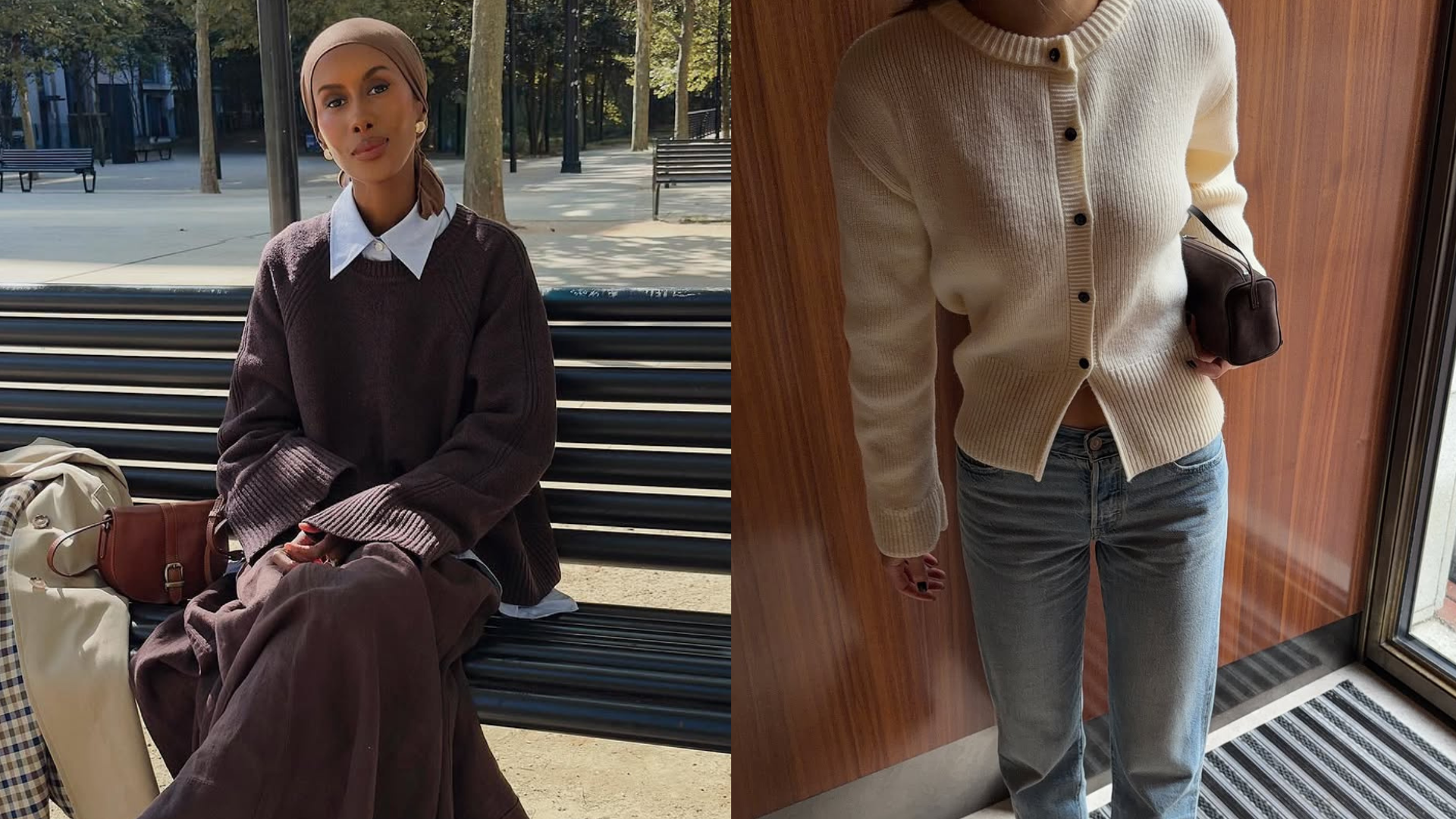 woman wearing winter sweater trend 2025