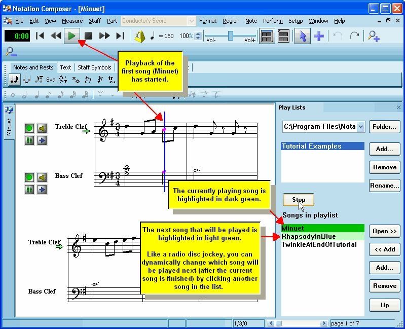 NoteWorthy Composer image: These are the playback features within the software.