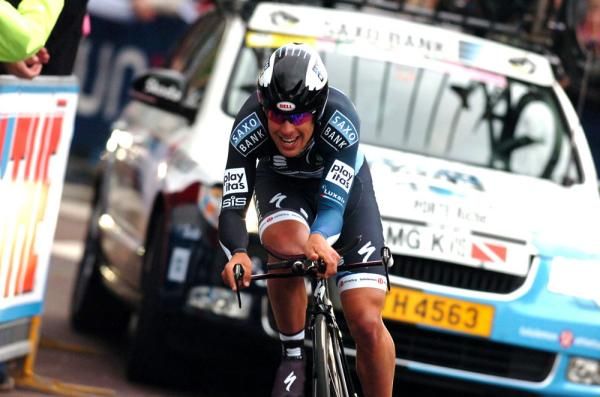 Richie Porte (Saxo Bank) will wear the white jersey of best young rider on stage two