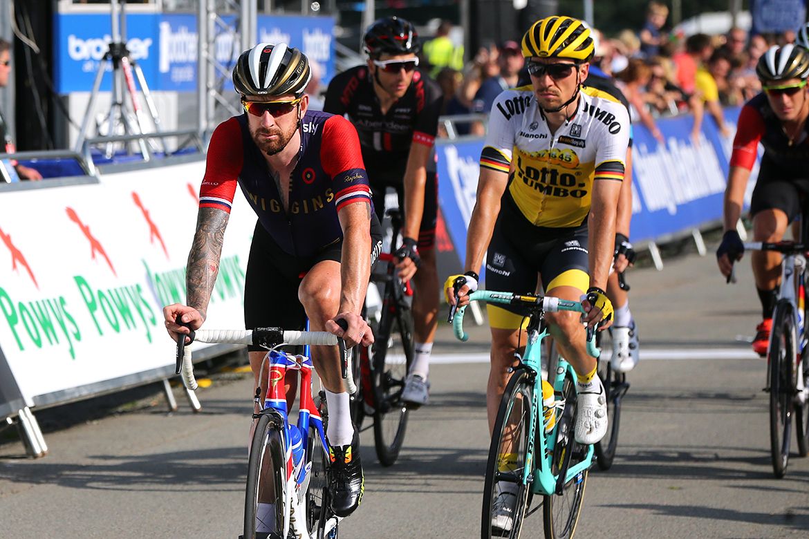 Bradley Wiggins finishes off another stage