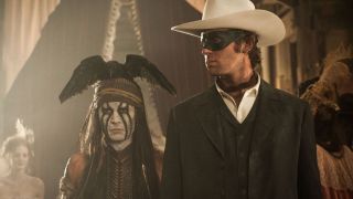 Armie Hammer and Johnny Depp in The Lone Ranger movie