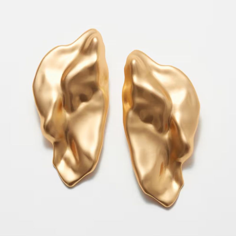 &Other Stories, Oversized Irregular-Disc Earrings