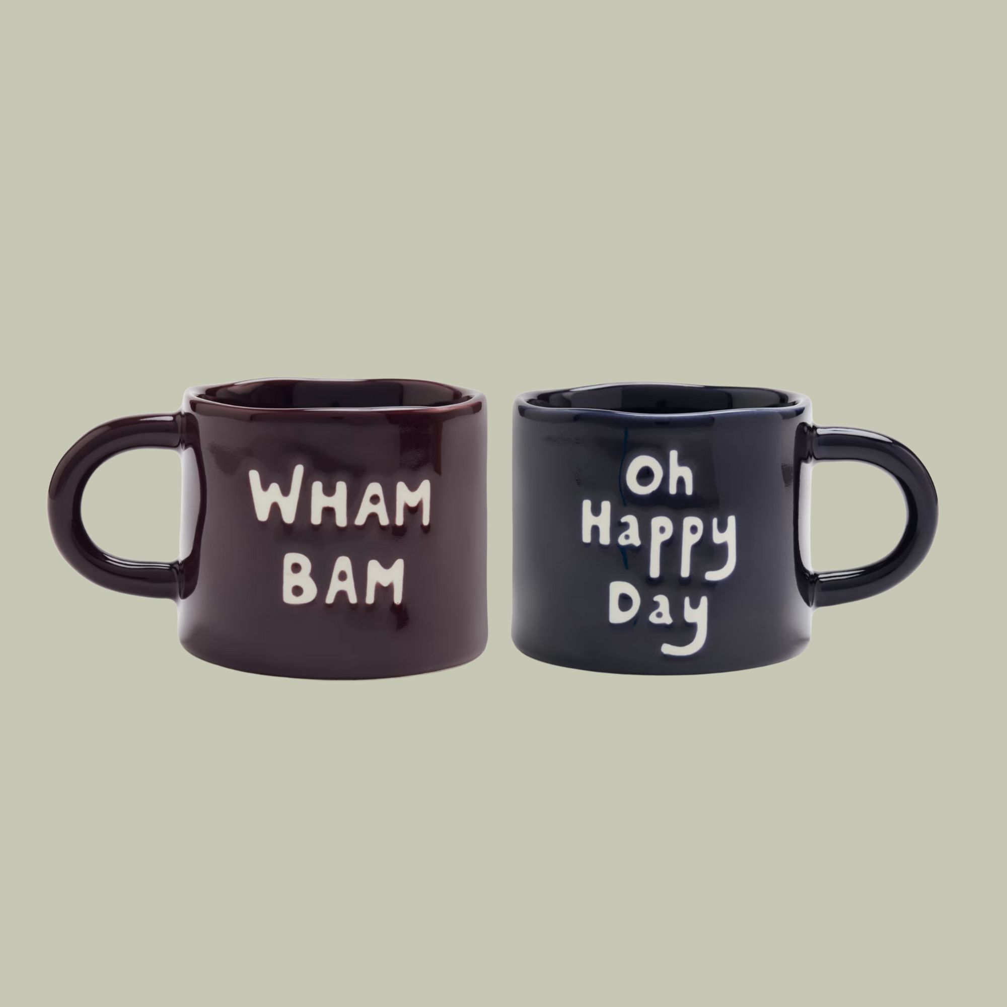 M&S x Bella Freud, Set of 2 Slogan Mugs