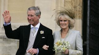 Charles and Camilla on their wedding day in 2005