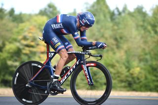 Jerome Coppel in action during the 2015 Elite Mens TT World Championships