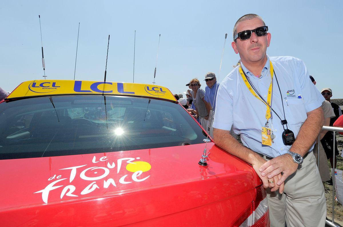 UCI commissaire and Belgian Cycling Federation management member Philippe Mari&euml;n at the 2011 Tour