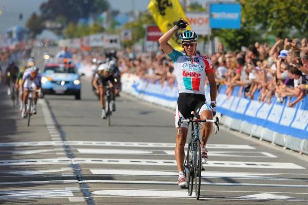 Philippe Gilbert (Omega Pharma-Lotto) finished with a few seconds to spare to win the Belgian title