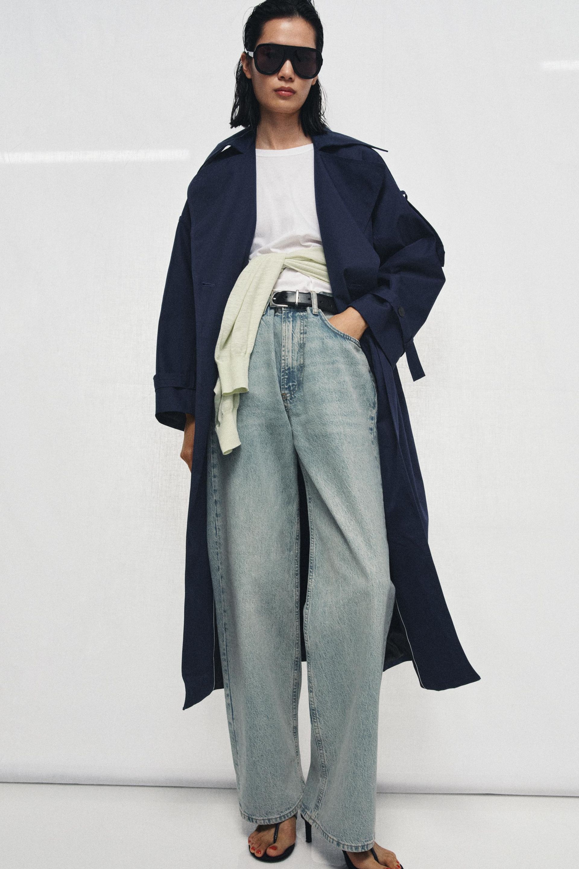 Oversized Belted Trench Coat Zw Collection