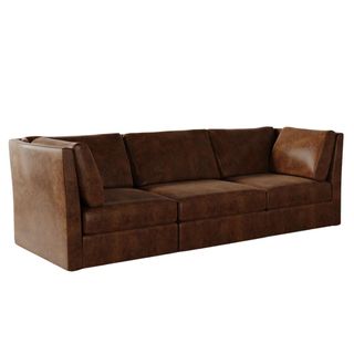 Milo Leather 3-Piece Modular Sofa