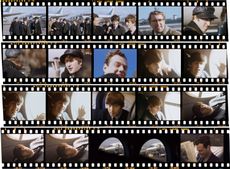 black and white images of the Beatles