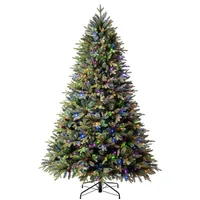 Holiday Living 7.5-ft Hayden Pine Pre-lit Artificial Christmas Tree