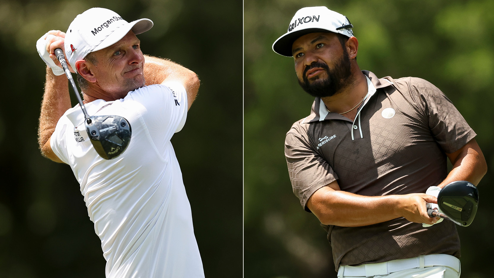 Justin Rose and JJ Spaun hit drivers