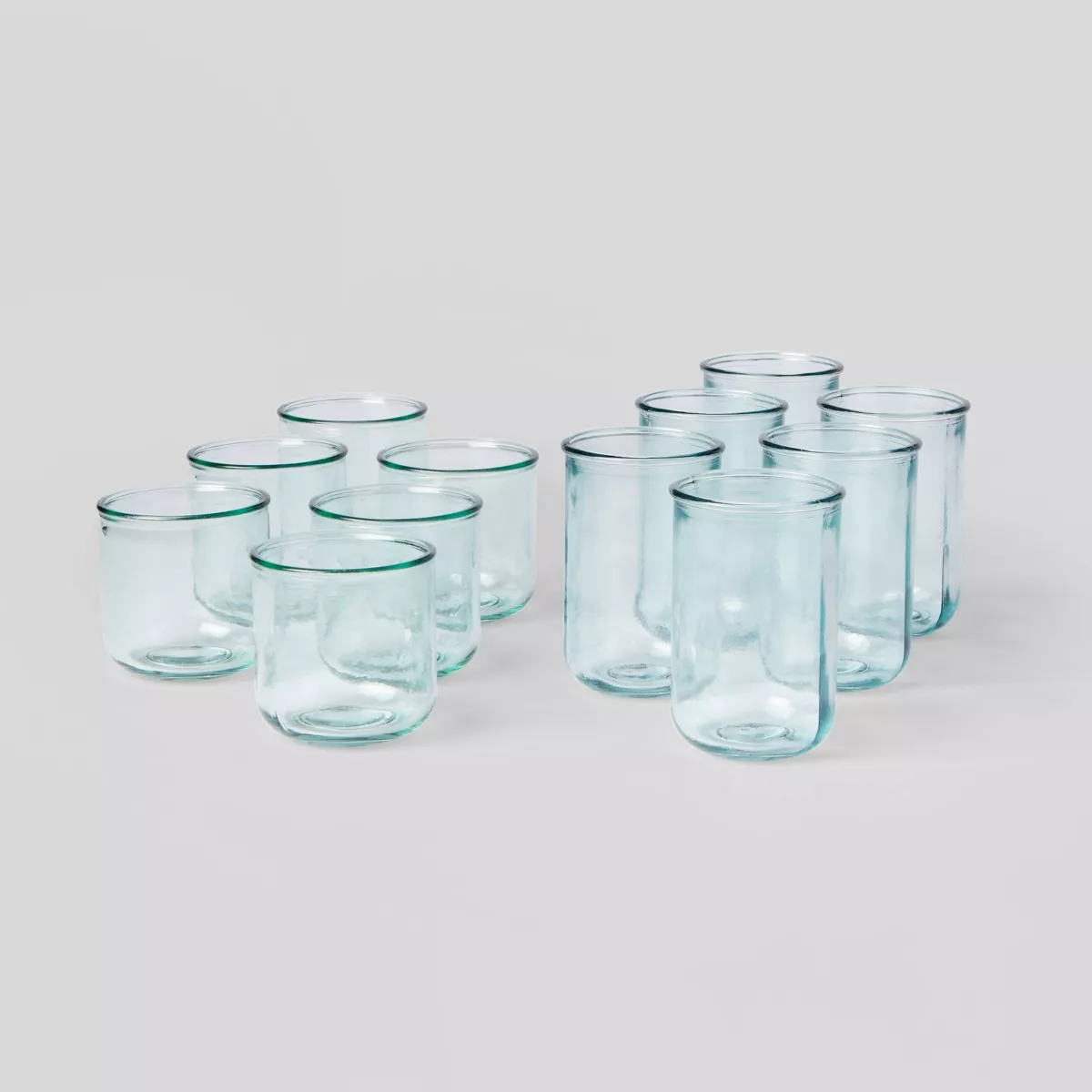 Threshold, 12pc Glass Potomac Double Old-Fashioned Assorted Tumbler Set