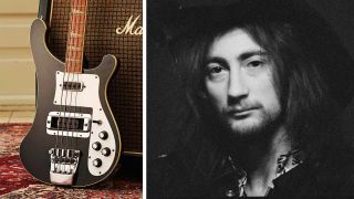 A Rickenbacker 4001 bass, and Roger Glover in 1971 (headshot)