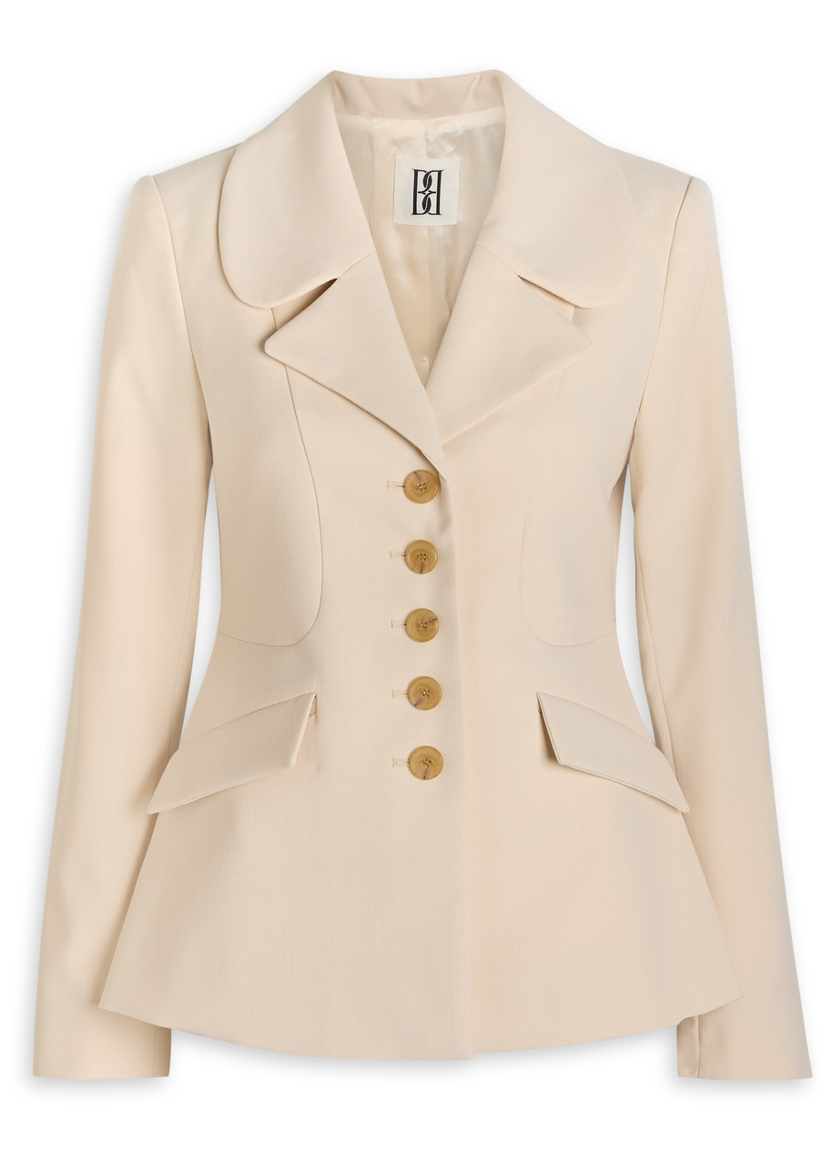 Adrienna Darted Woven Blazer
