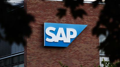 SAP logo is seen on an office building in Budapest, Hungary on July 28, 2022.
