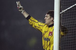 Mark Crossley in action for Nottingham Forest in January 1993.