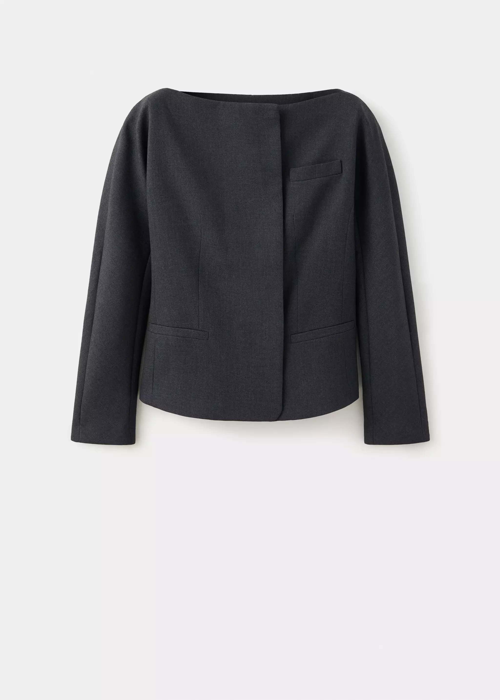Fitted Boat Neck Blazer - Women | Mango Usa