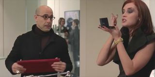 Stanley Tucci and Emily Blunt in The Devil Wears Prada
