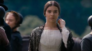 Hailee Steinfeld as Emily Dickinson in the Apple TV show, Dickinson.