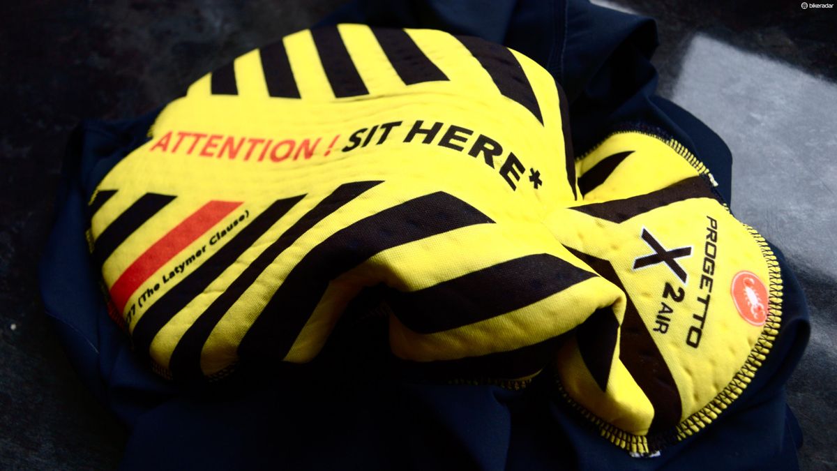 The chamois pad has an exclusive printed design (Tom Ballard / Immediate Media)