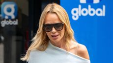 Amanda Holden wearing sky blue outfit in London on 12 June, 2026