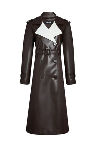 Estelle Vegan Leather Trench Coat