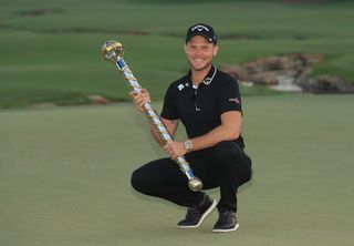Danny Willett poses with the DP World Tour Championship