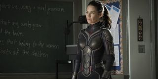 Ant-Man and The Wasp Evageline Lilly The Wasp stands in a classroom