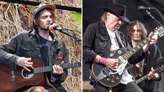Micah Nelson performs live with Neil Young