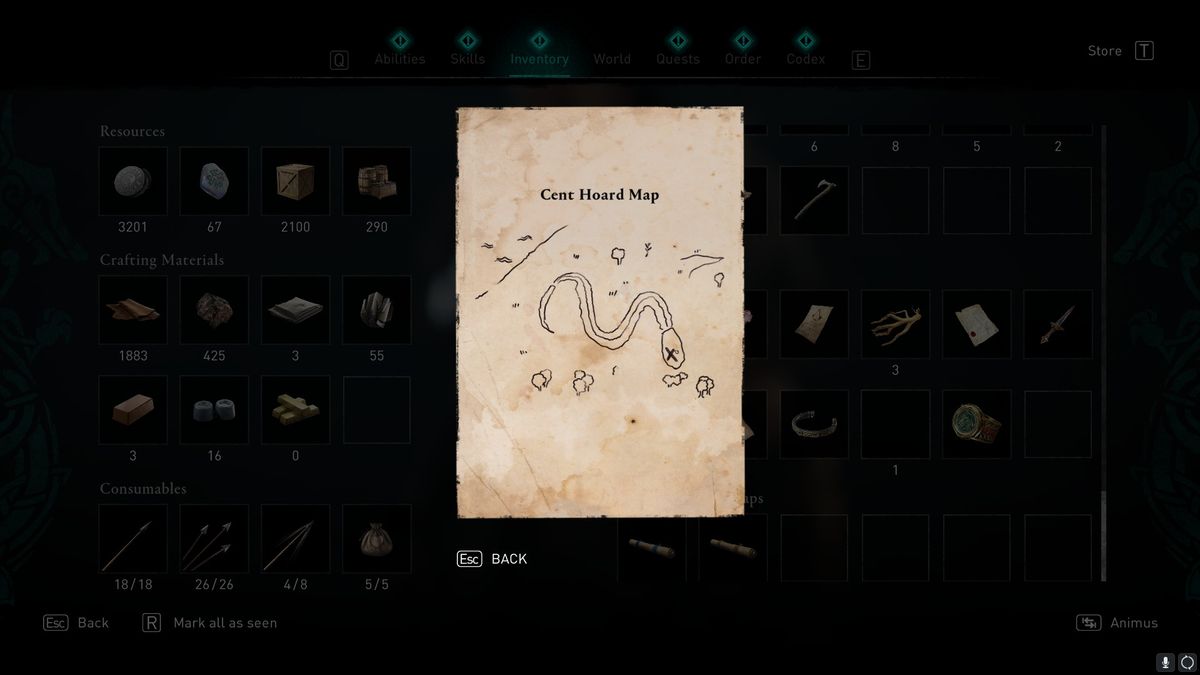 AC Valhalla Cent treasure hoard map locations